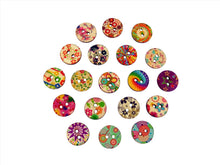 Load image into Gallery viewer, 50 x 20mm Round Retro Print Buttons
