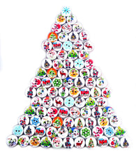 Load image into Gallery viewer, 50 x 15mm Mixed Christmas Buttons