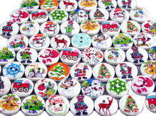 Load image into Gallery viewer, 50 x 15mm Mixed Christmas Buttons